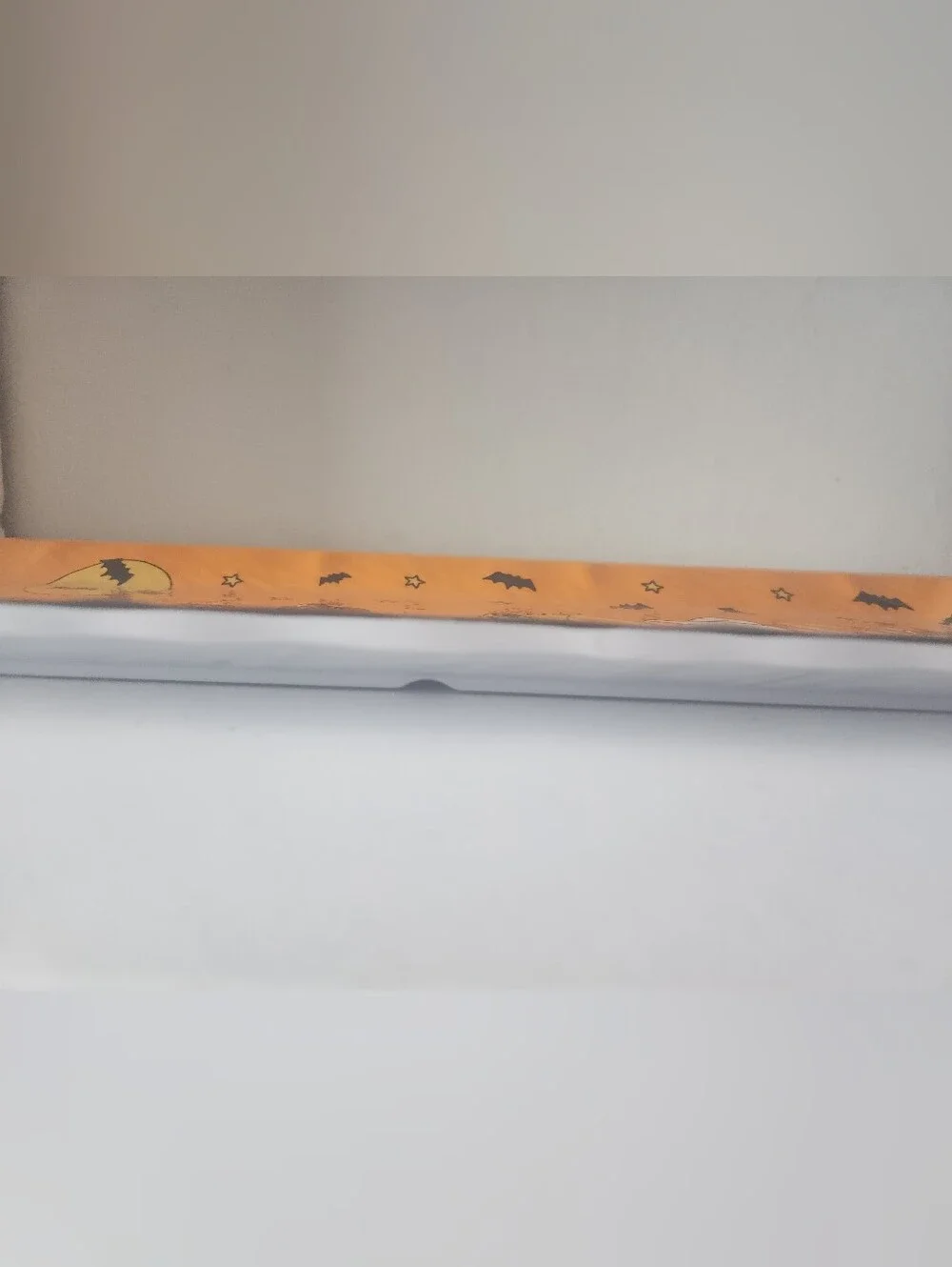 Peanuts Halloween Trick-or-Treat Table Plastic Platter - Orange & Black 19 X 8in